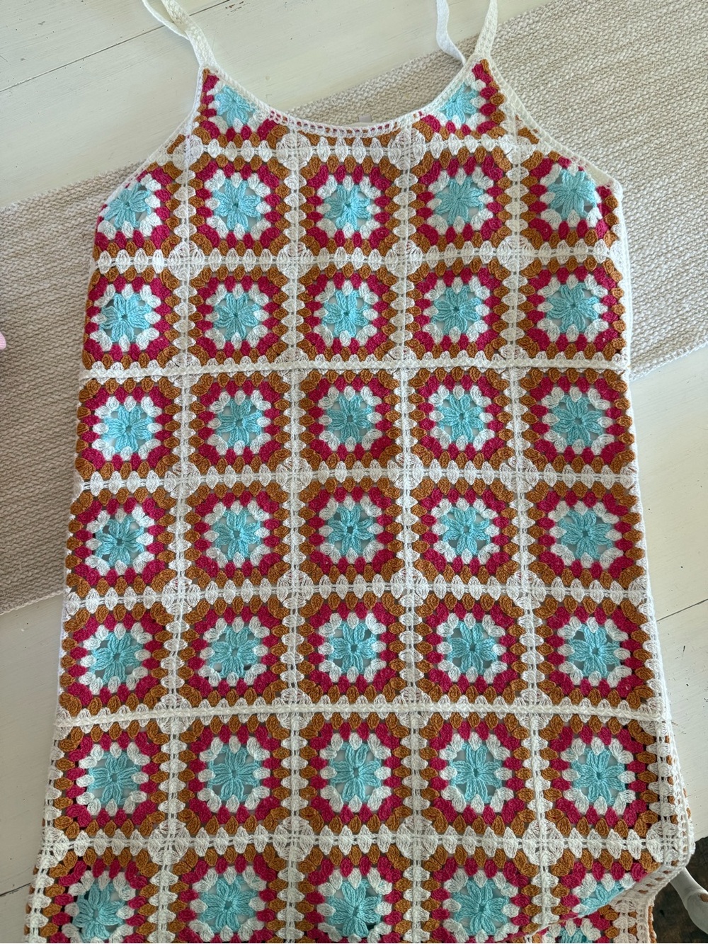 Crochet Square Tank Dress